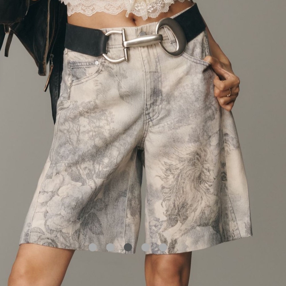 Anthropologie Pilot The Adi Mid Rise Relaxed Bermuda Shorts NWT 28